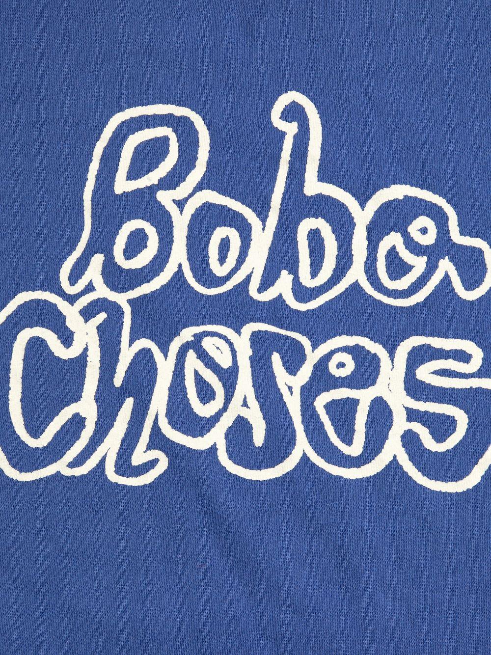 T-shirt per bambino Bobo Choses blu con logo sul davanti B126AC138 411 BOBO CHOSES