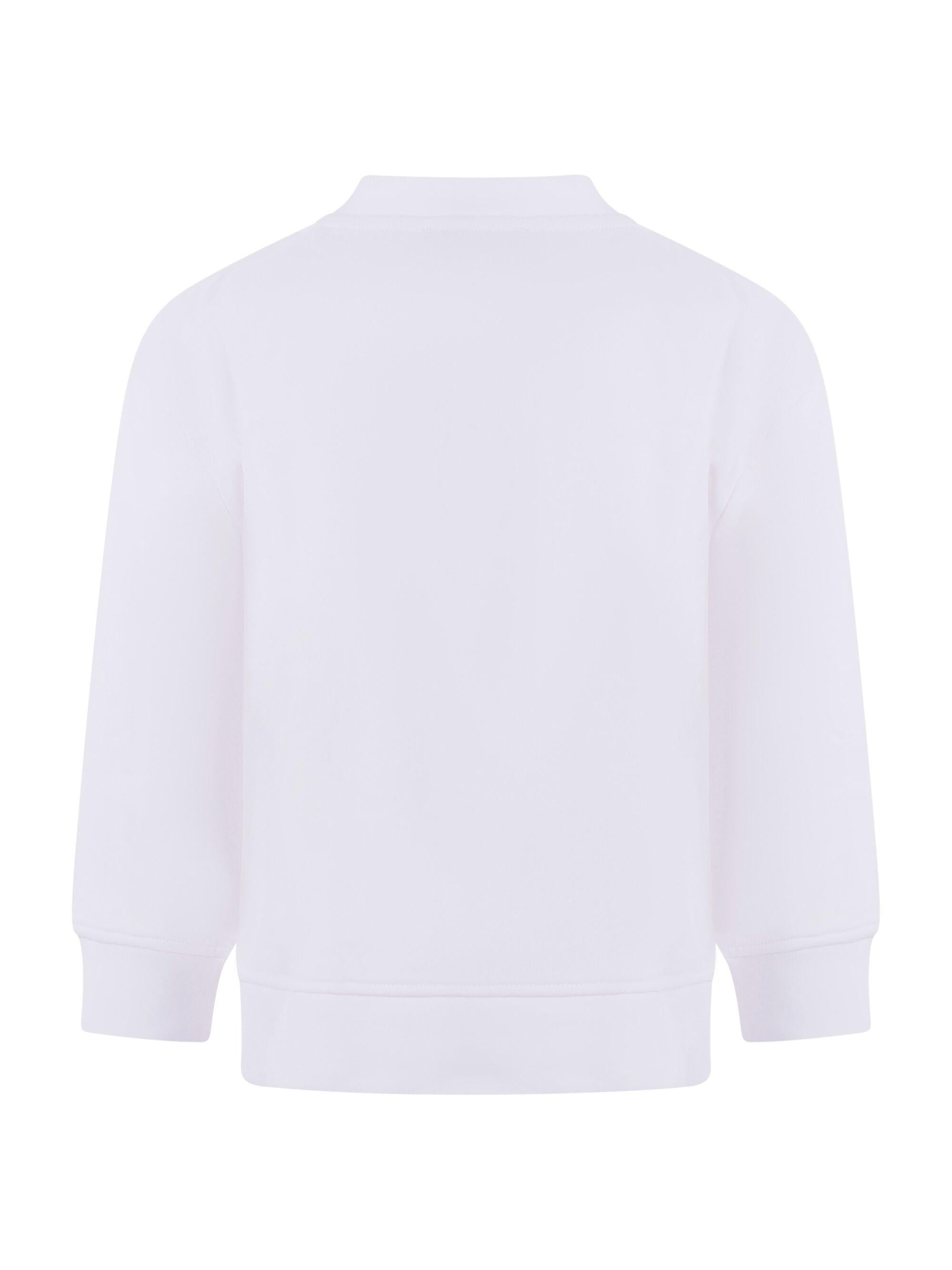 Felpa per bambina Stella McCartney Kids bianca con logo goffrato sul davanti TV4P30 Z0453 101 STELLA McCARTNEY KIDS