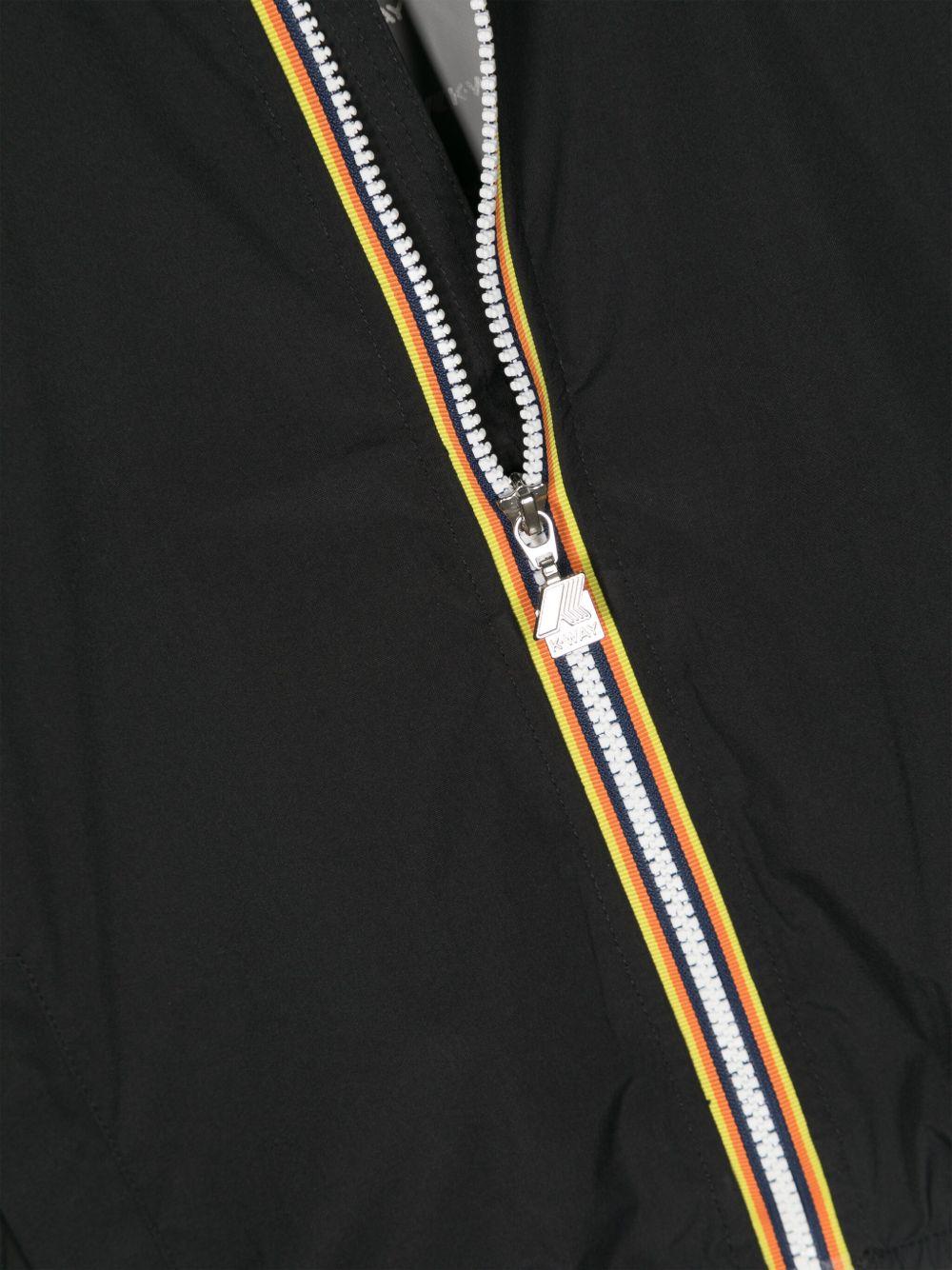 Impermeabile per bambini K Way Kids P. Jack nero con cappuccio K21371W USY K-WAY KIDS