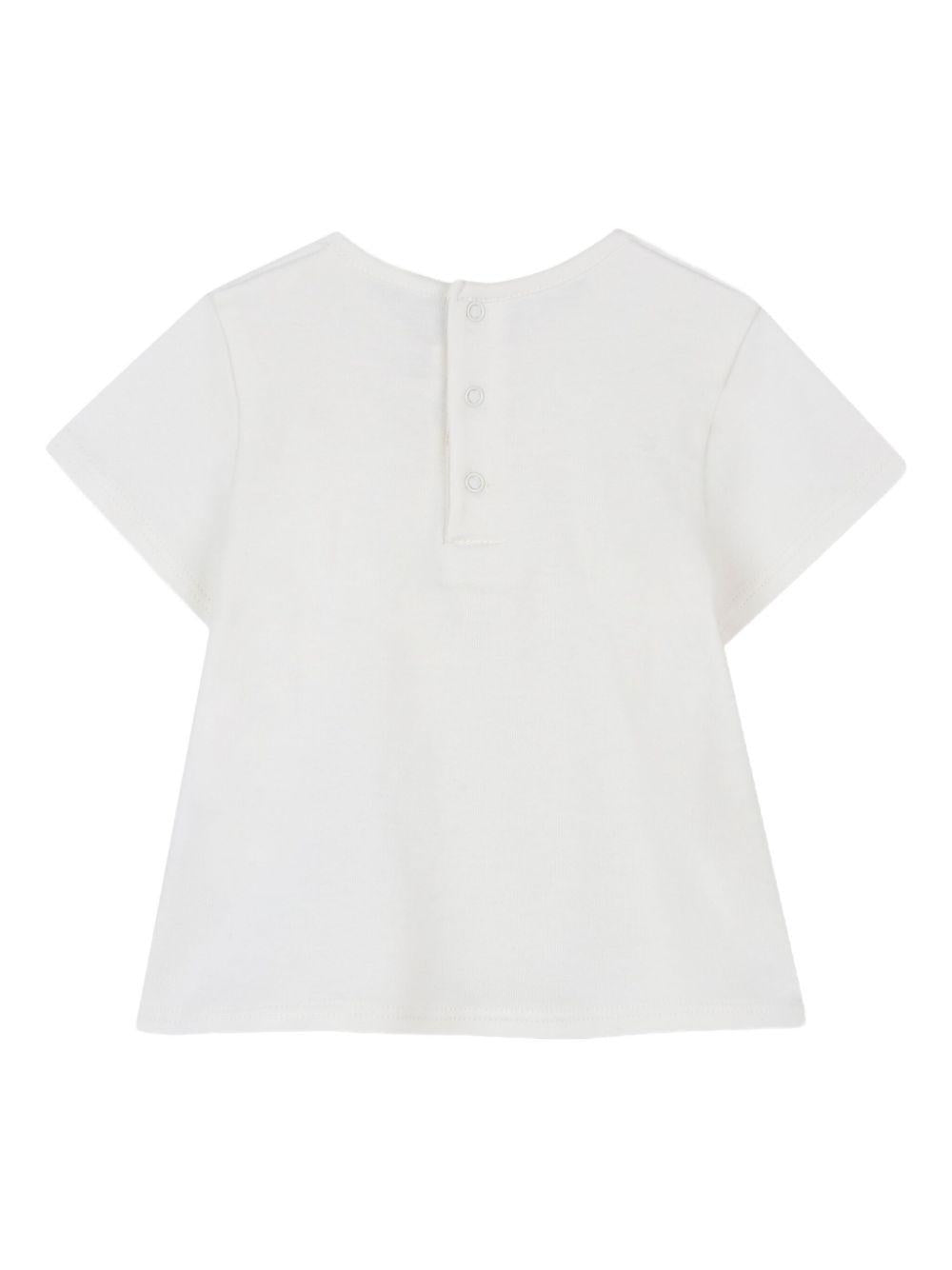 T-shirt per neonata Chloé Kids bianco con decorazione C20701 117 CHLOE' KIDS