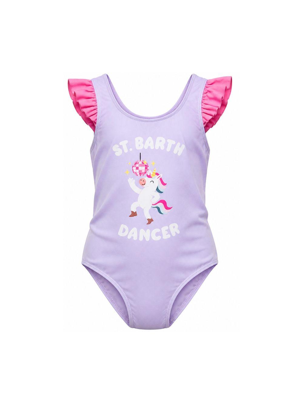 Costume da bagno per bambina MC2 Saint Barth Kids viola con stampa unicorno CARO001 03779L MC2 ST. BARTH KIDS