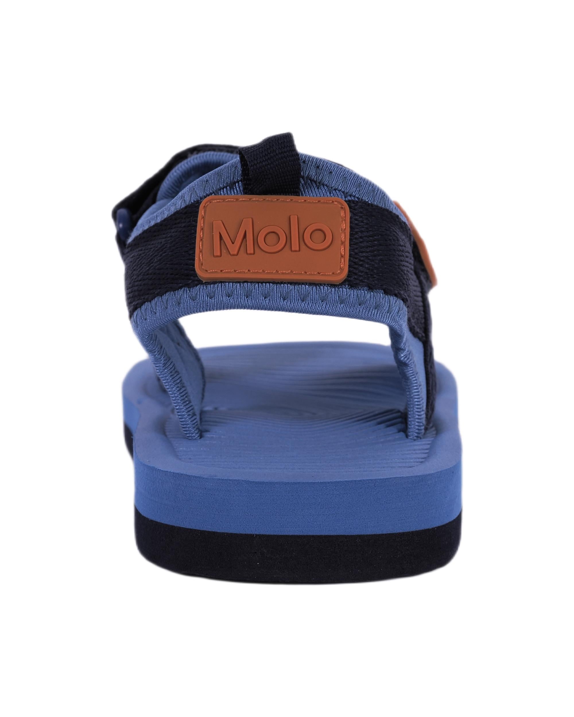 Sandali per bambino Molo azzurro con fasce e motivo smile 7S26U301 5615 MOLO KIDS