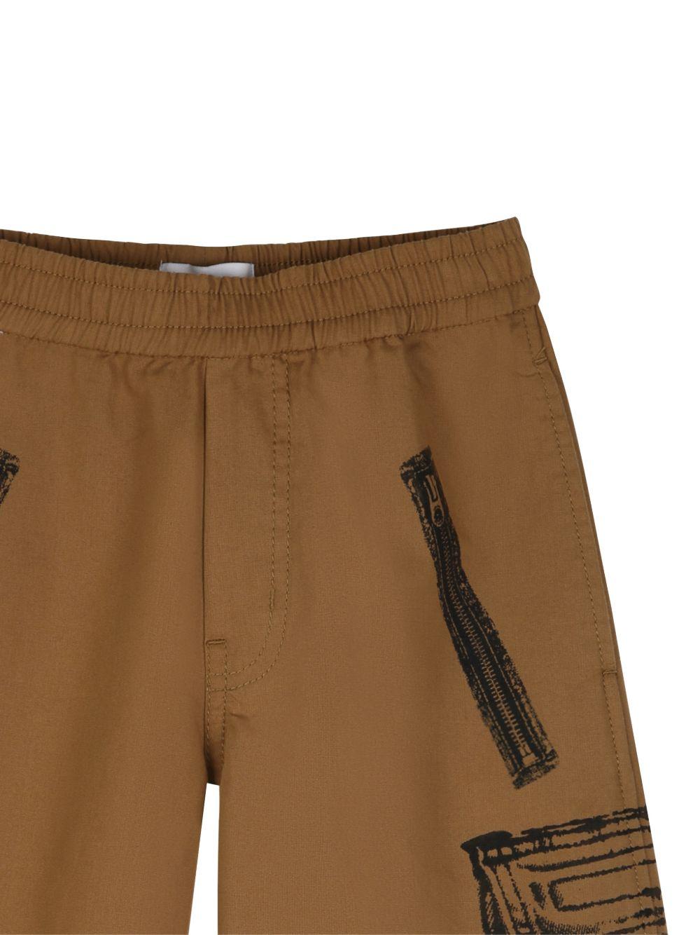 Shorts per bambino the Marc Jacobs Kids marrone con stampa trompe-l'oeil W60784 300 THE MARC JACOBS KIDS