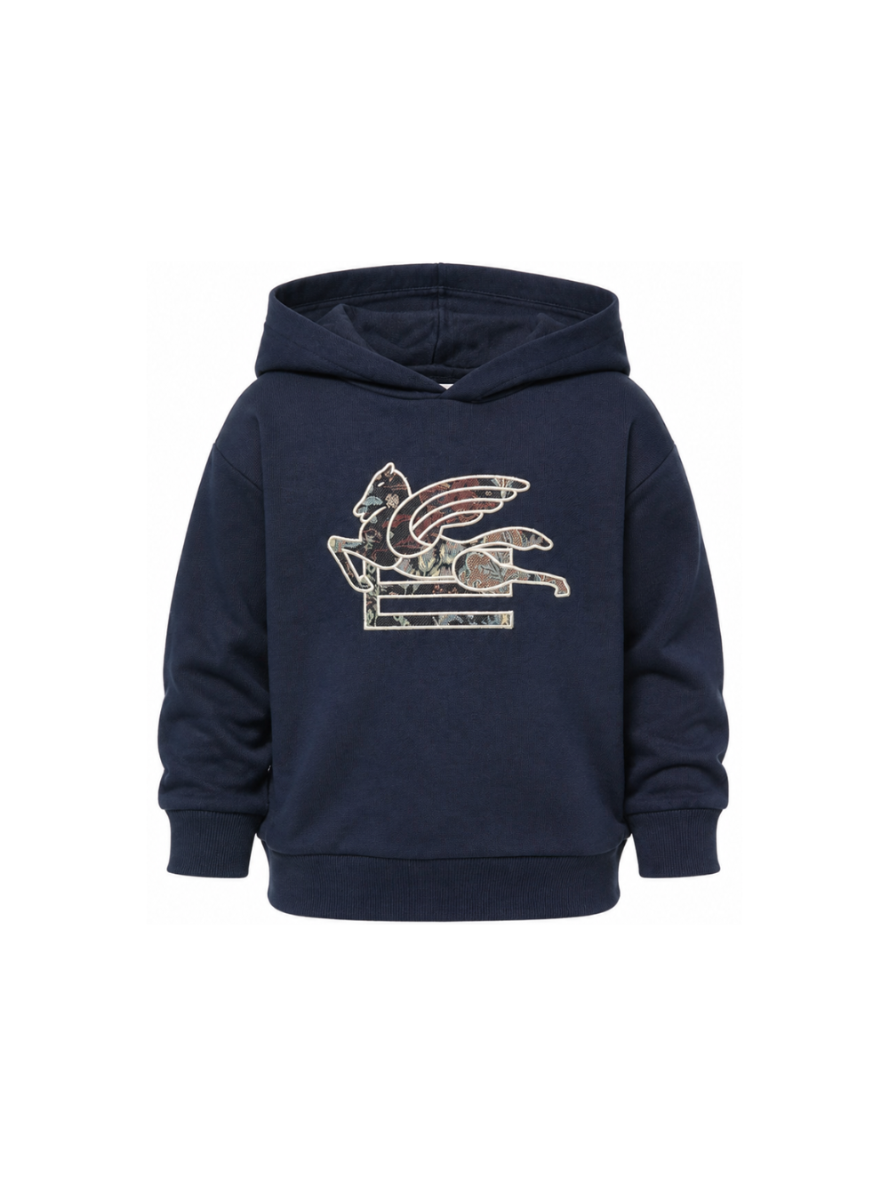 Felpa per bambino Etro Kids blu con toppa con motivo Pegaso GZ4P40 Z3183 617 ETRO KIDS