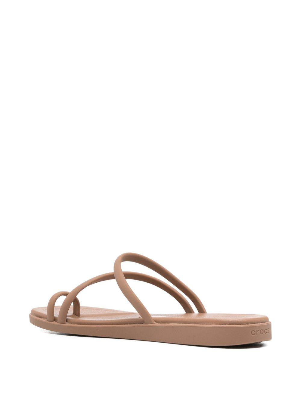 Sandali Miami per donna Crocs beige con logo dorato 209862 MICH CROCS KIDS
