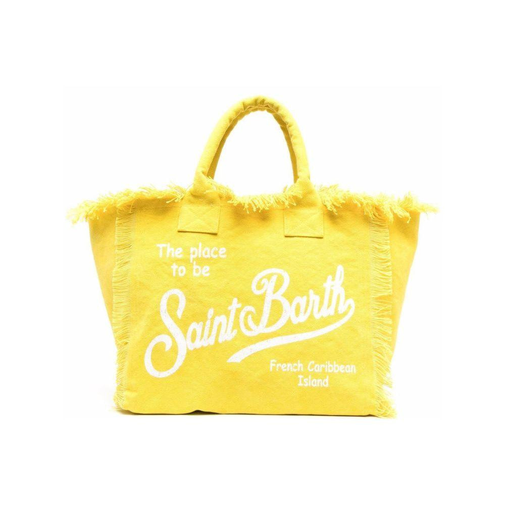 Borsa Vanity MC2 Saint Barth giallo con stampa logo sul davanti VANI001 00766L MC2 ST. BARTH KIDS