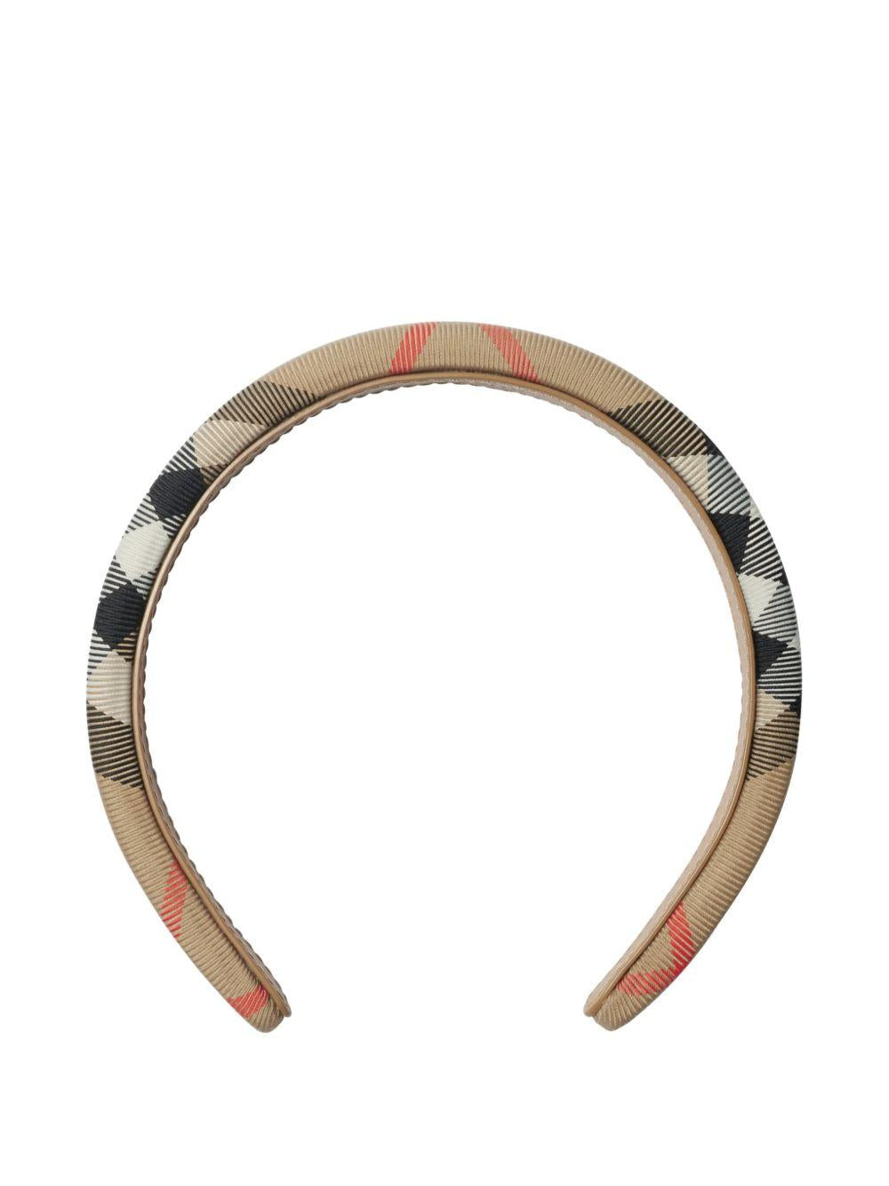 Cerchietto per bambina Burberry Kids beige con motivo Vintage Check 8108699 B9368 BURBERRY KIDS