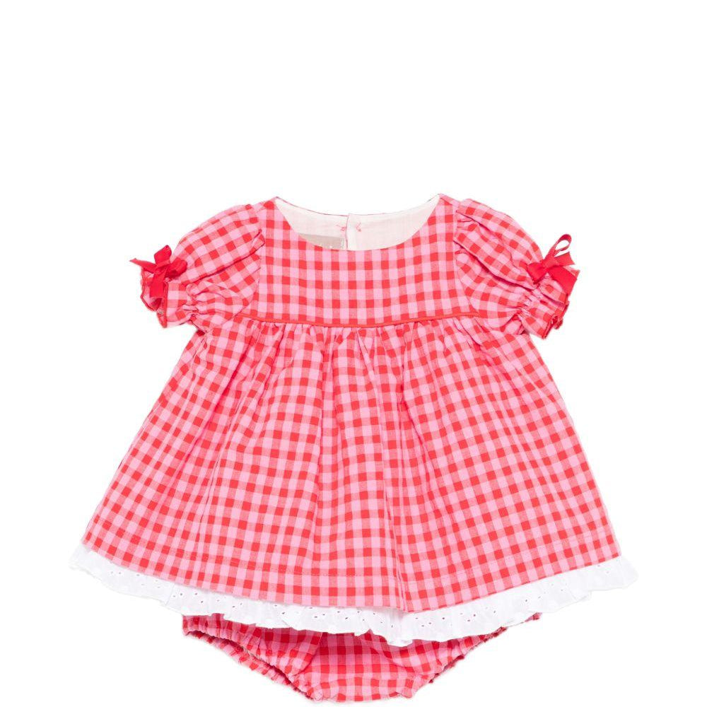 Abito per neonata La Stupenderia rosso con bordo in pizzo 2TBCT62 Y52 LA STUPENDERIA KIDS