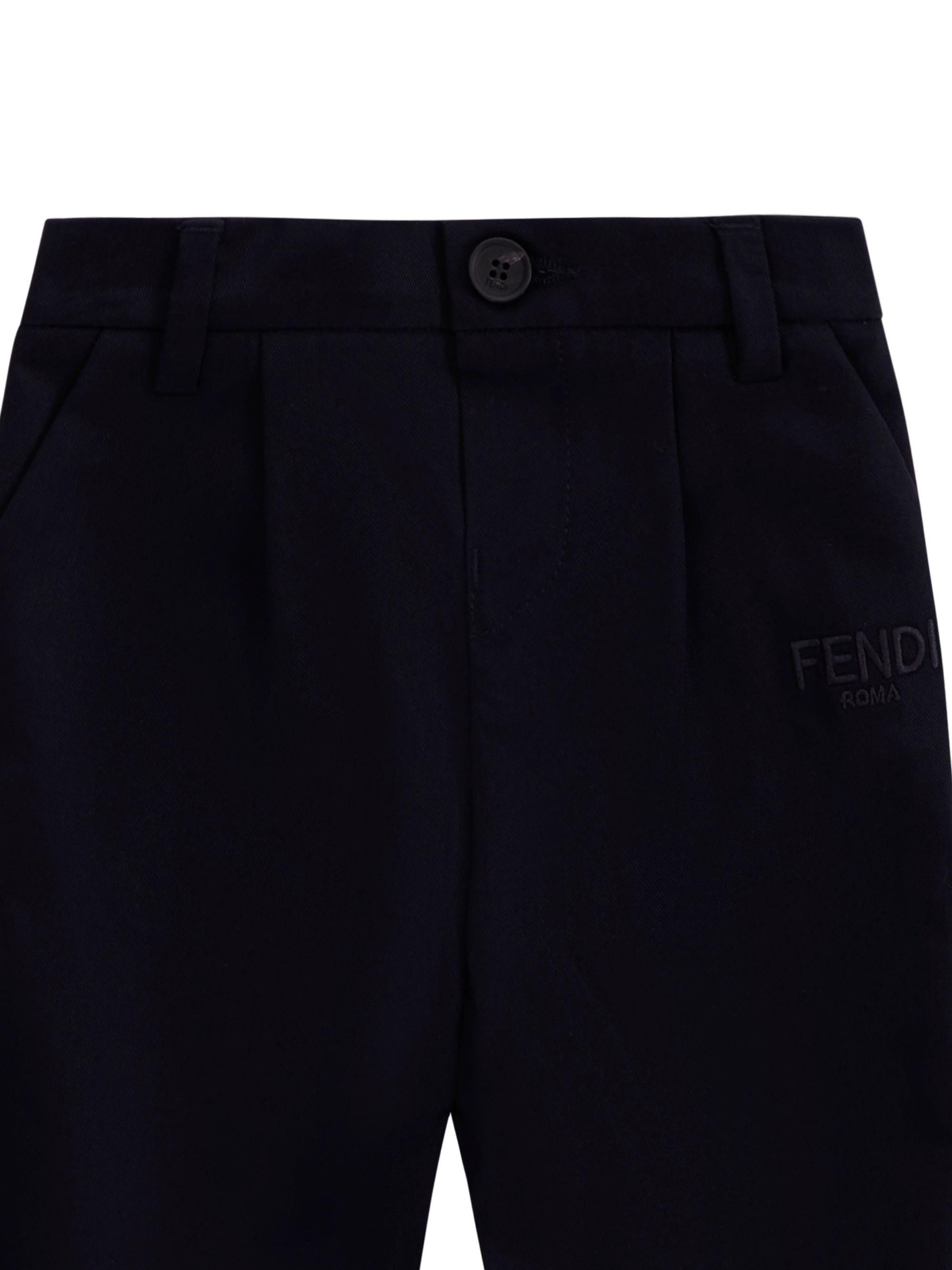 Pantaloni per neonato Fendi Kids blu con logo FF sul retro BMF271 AS5Y F0QG0 FENDI KIDS