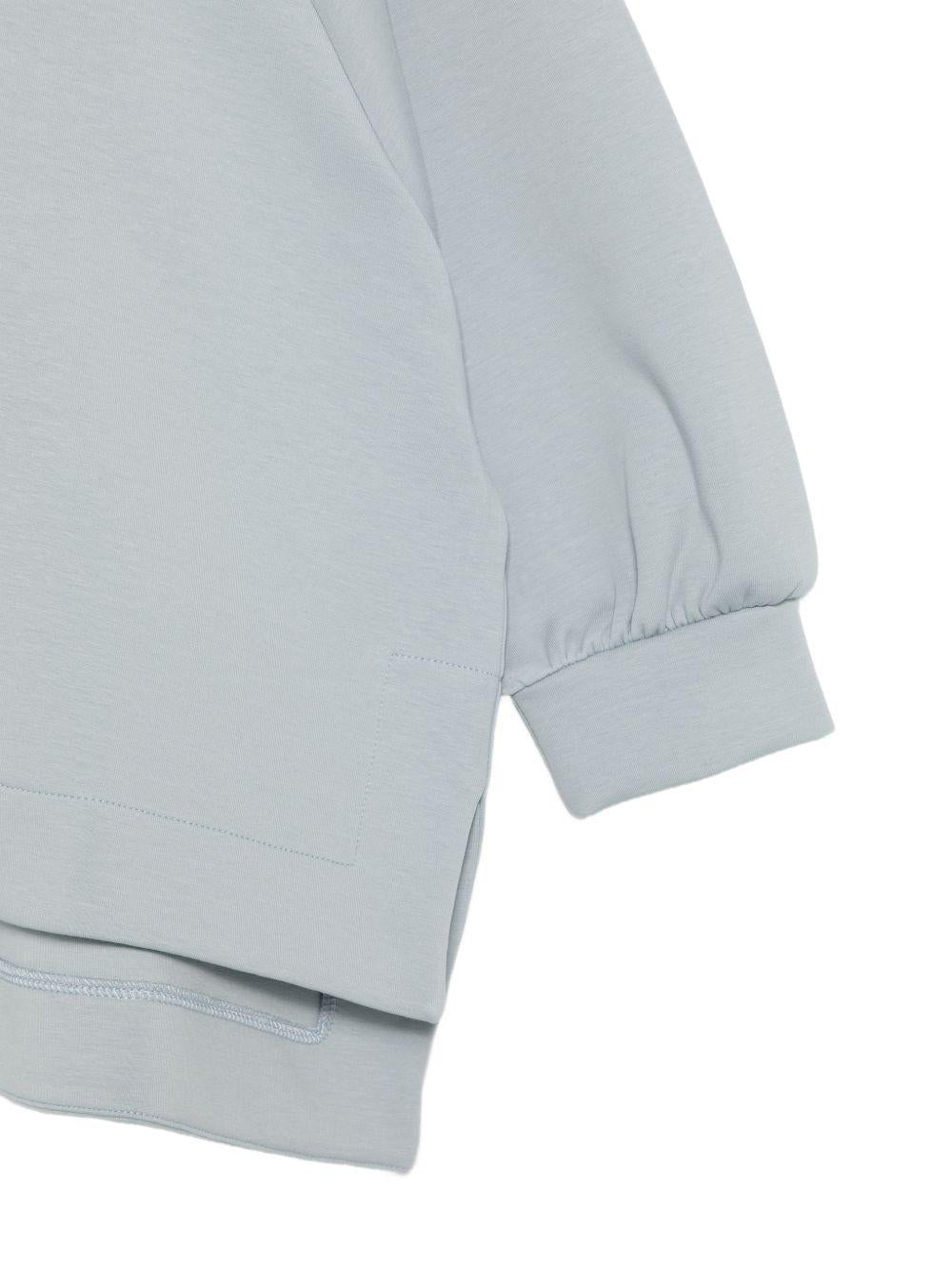 Felpa per bambina Douuod Kids azzurra con orlo svasato DY4A20 Z3728 60D DOUUOD KIDS