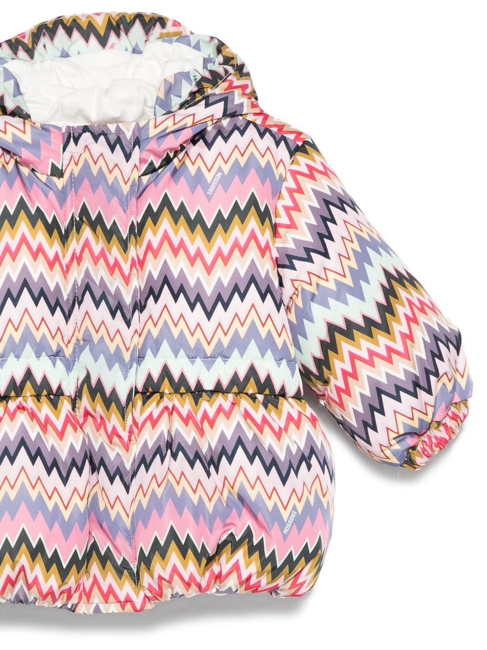 Giubbino per neonata Missoni Kids multicolore con motivo a chevron MX2007 N0366 528MC MISSONI KIDS