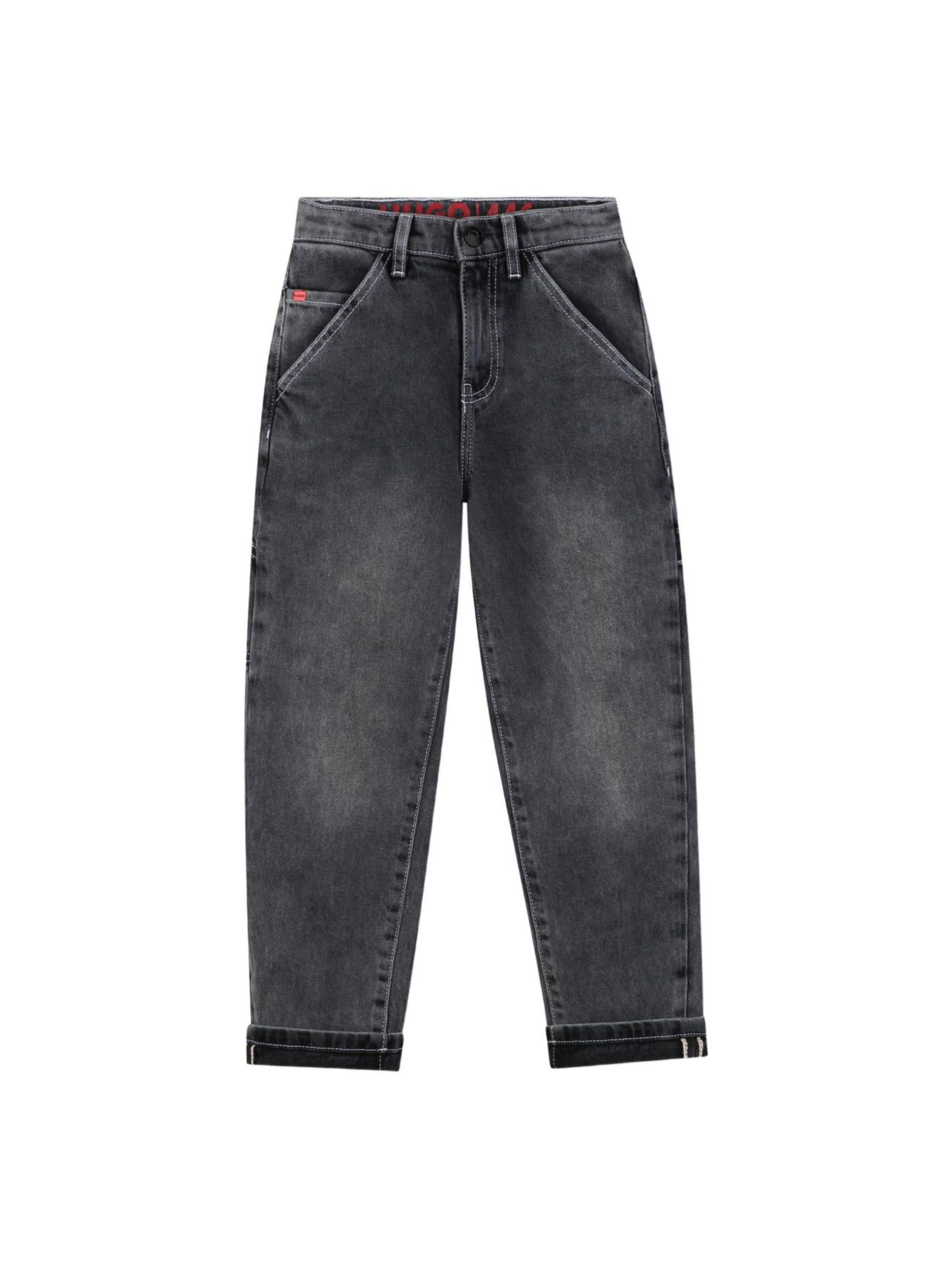 Jeans per bambino Hugo Kids grigi con effetto schiarito G00988 Z21 Hugo KIDS