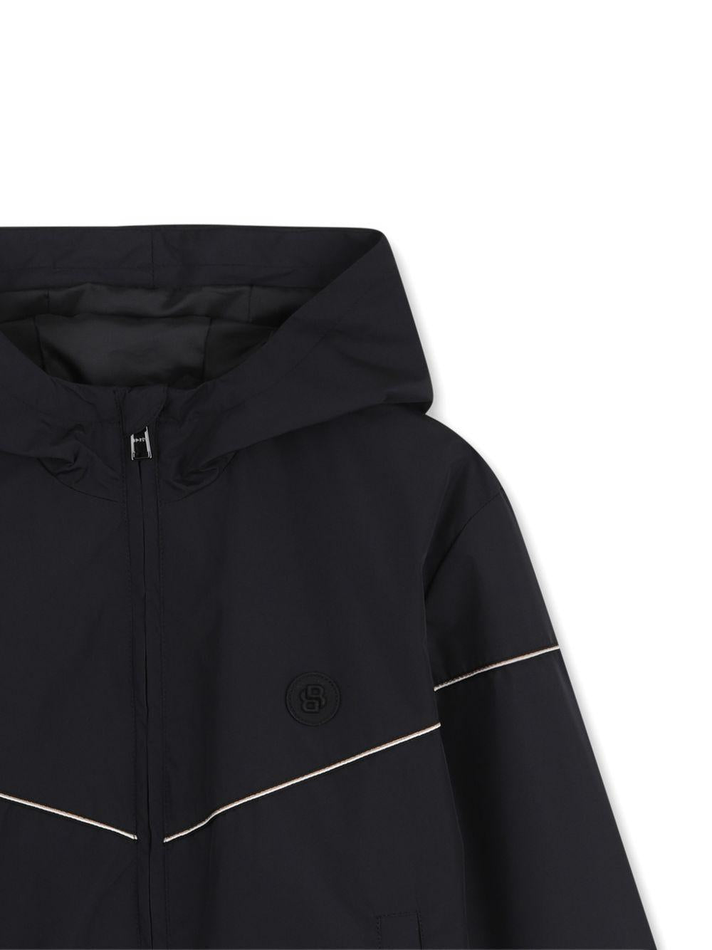 Giubbino da bambino Boss Kids nero con cappuccio e zip J52996 09B BOSS KIDS