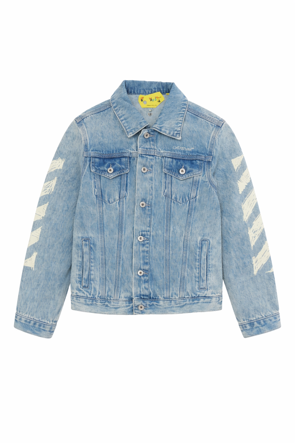 Giacca per bambina Off-White Kids denim con chiusura a bottoni 44GYE001S26D001 452 OFF WHITE KIDS