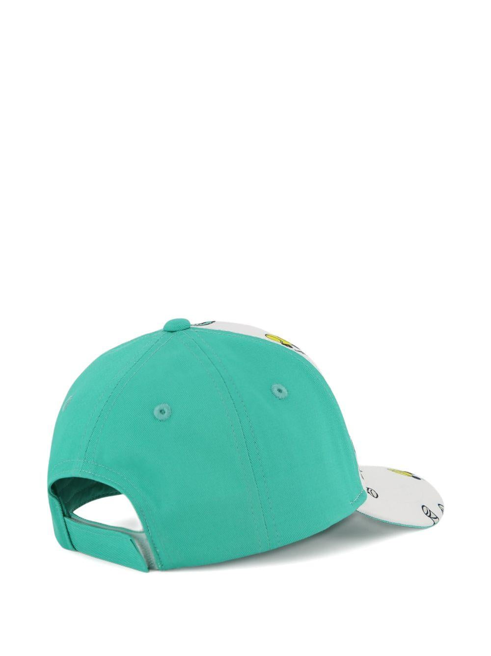Cappello per bambino The Marc Jacobs x Mickey Mouse verde con stampa racchette da tennis W60842 73D THE MARC JACOBS KIDS