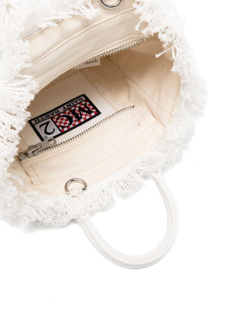 Borsa Vanity Mini MC2 Saint Barth bianca con logo sul davanti VAMI001 02571L MC2 ST. BARTH KIDS