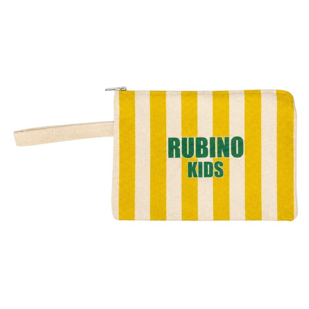 Pochette personalizzata Rubino Kids gialla con design a righe POCHETTE GIALLA RUBINO