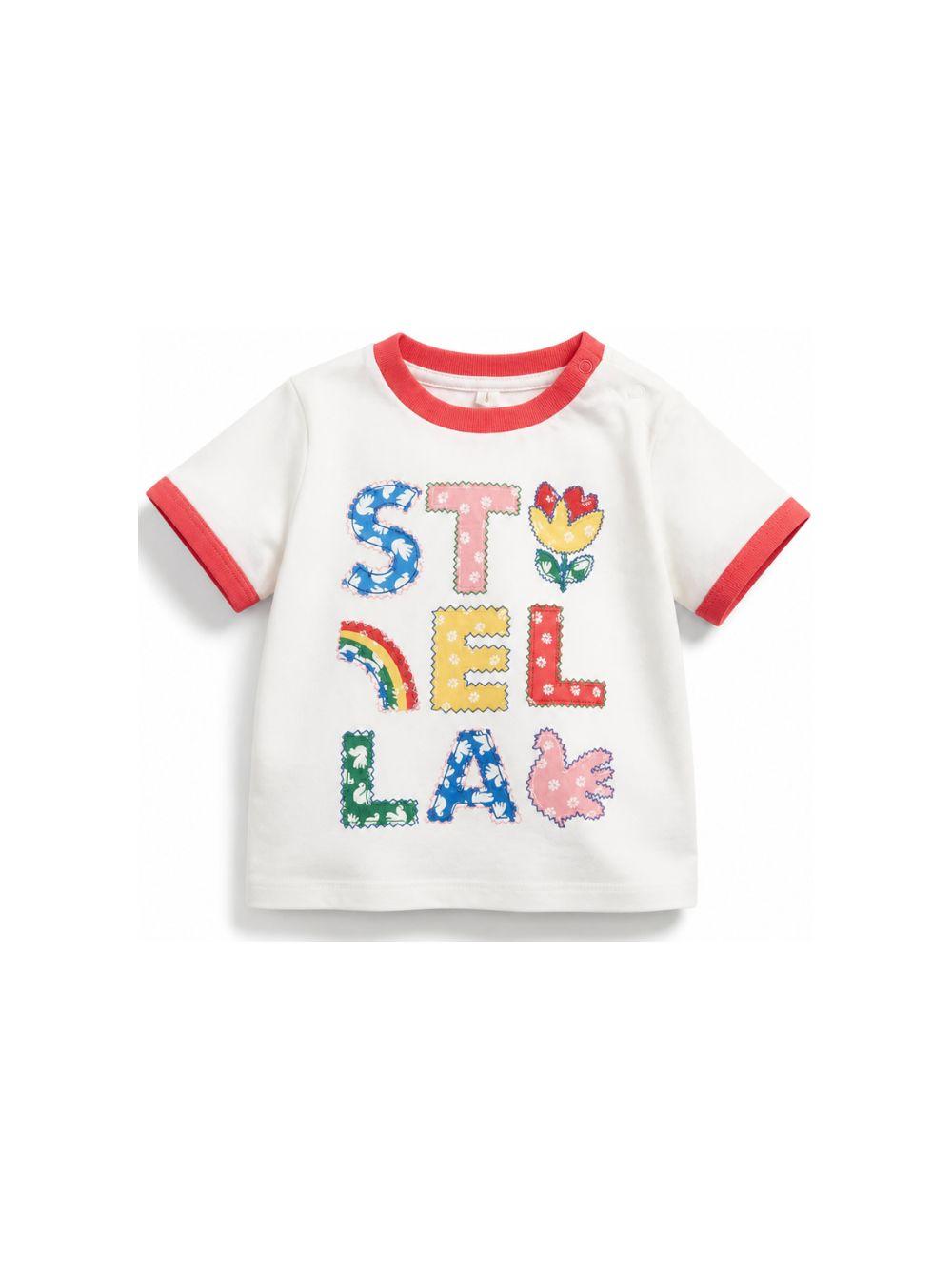 T-shirt per neonata Stella McCartney Kids bianca con stampa grafica TZ8011 Z3772 101 STELLA McCARTNEY KIDS