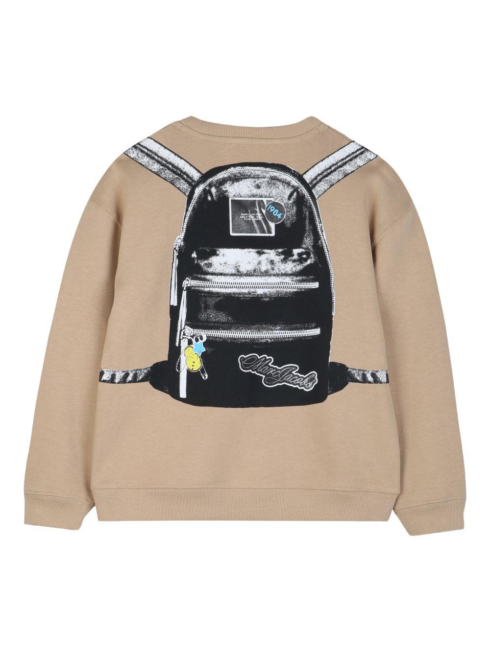 Felpa per bambino The Marc Jacobs Kids beige con stampa trompe-l'oeil W60798 215 THE MARC JACOBS KIDS