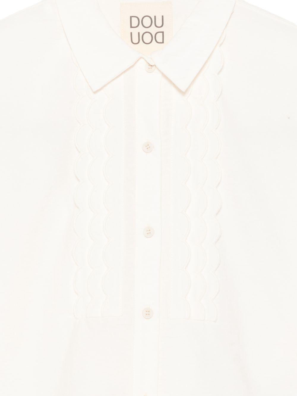Camicia per bambina Douuod Kids bianca con rifinitura smerlata DZ5A60 Z4086 100 DOUUOD KIDS