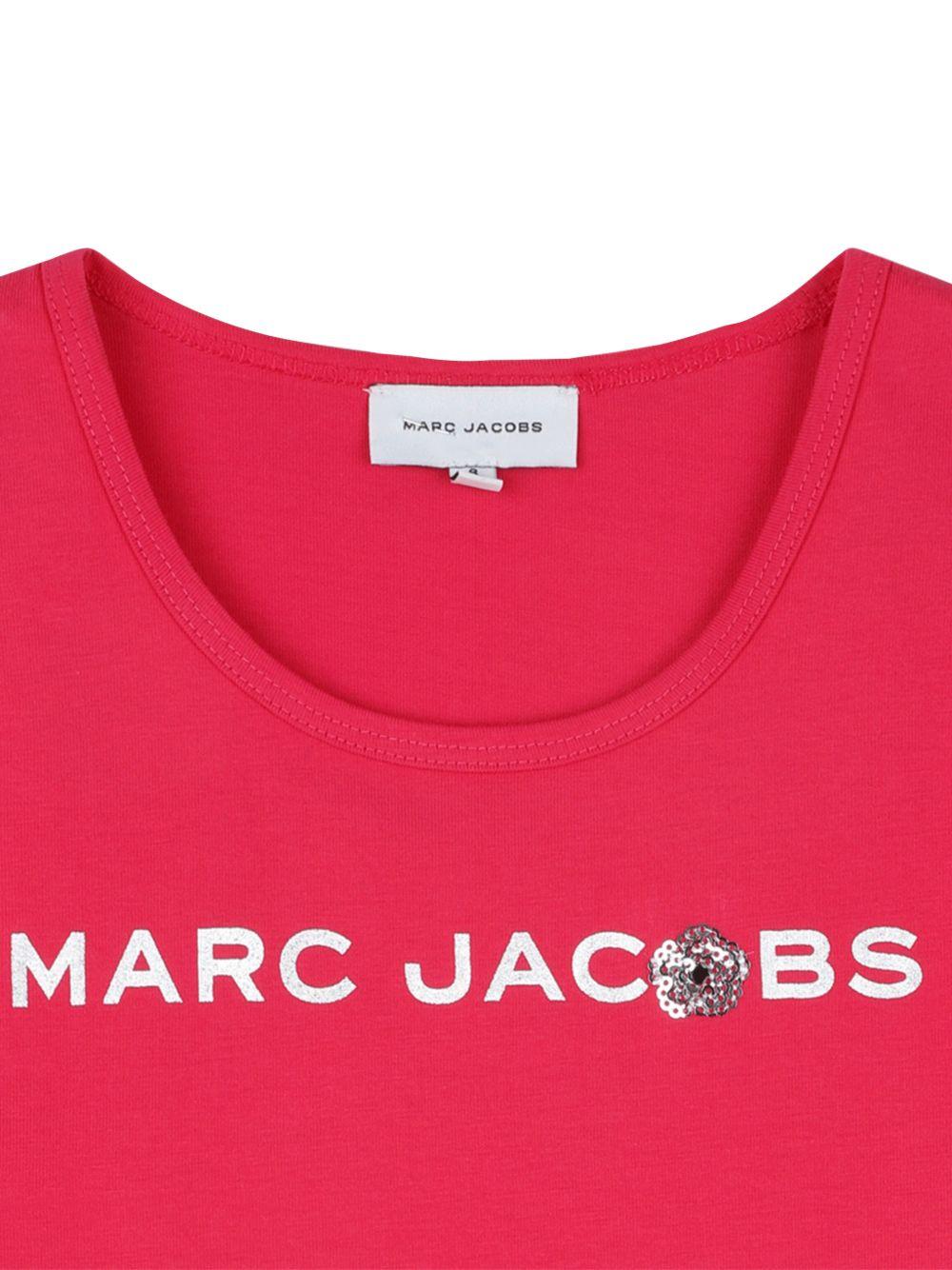 Canotta per bambina The Marc Jacobs Kids rosso con dettaglio logo W60744 437 THE MARC JACOBS KIDS