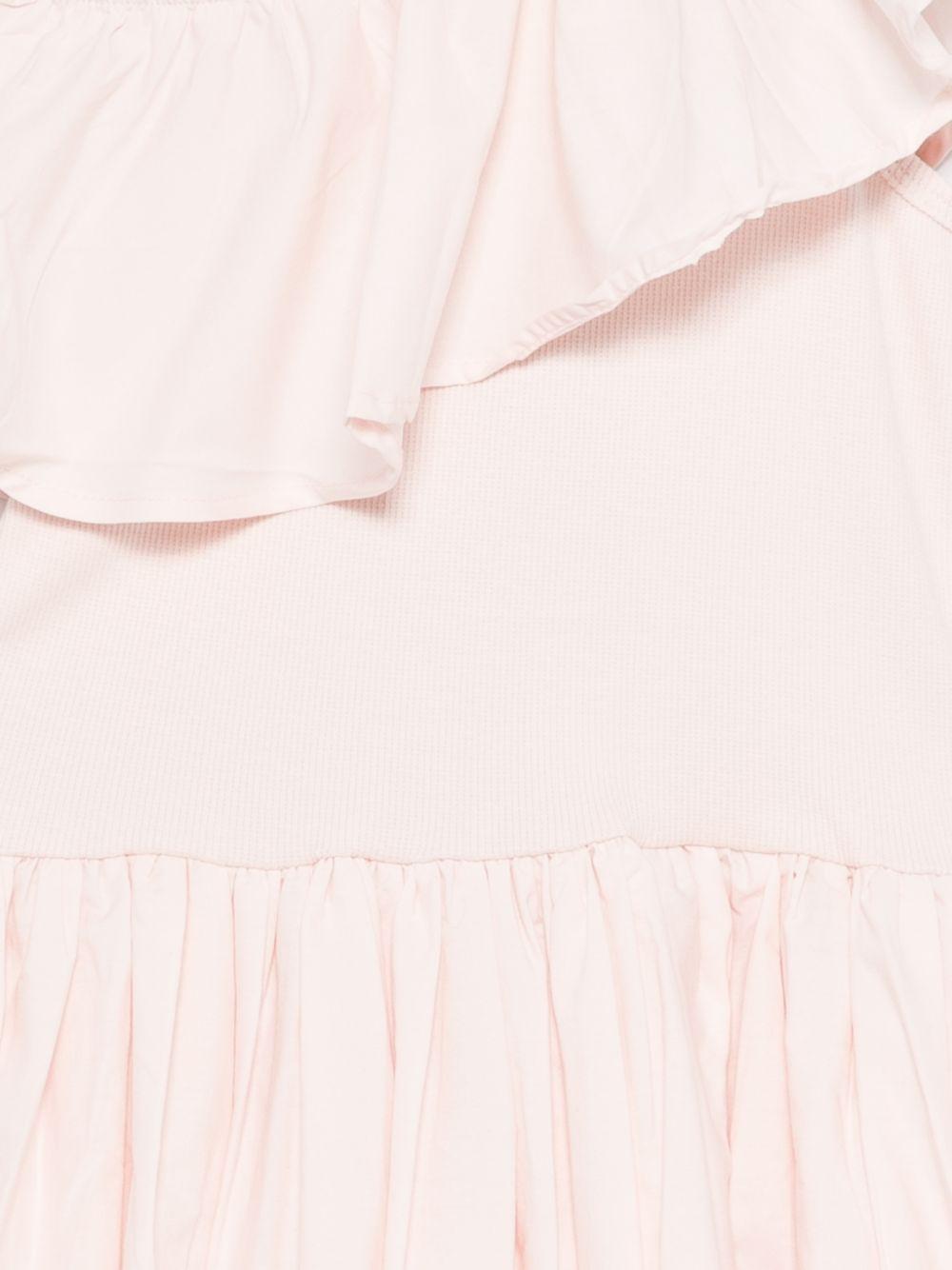Abito monospalla per bambina Molo rosa chiaro con dettaglio balze 2S26E104 5647 MOLO KIDS