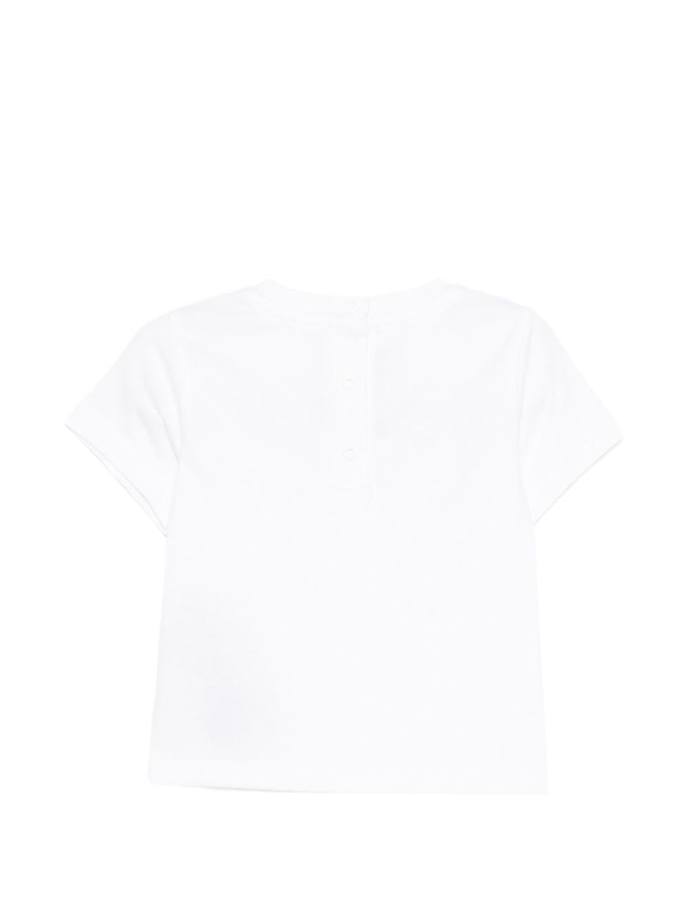 T-shirt da neonato balmain Kids bianca con stampa logo BY8631 Z3672 100NE BALMAIN KIDS