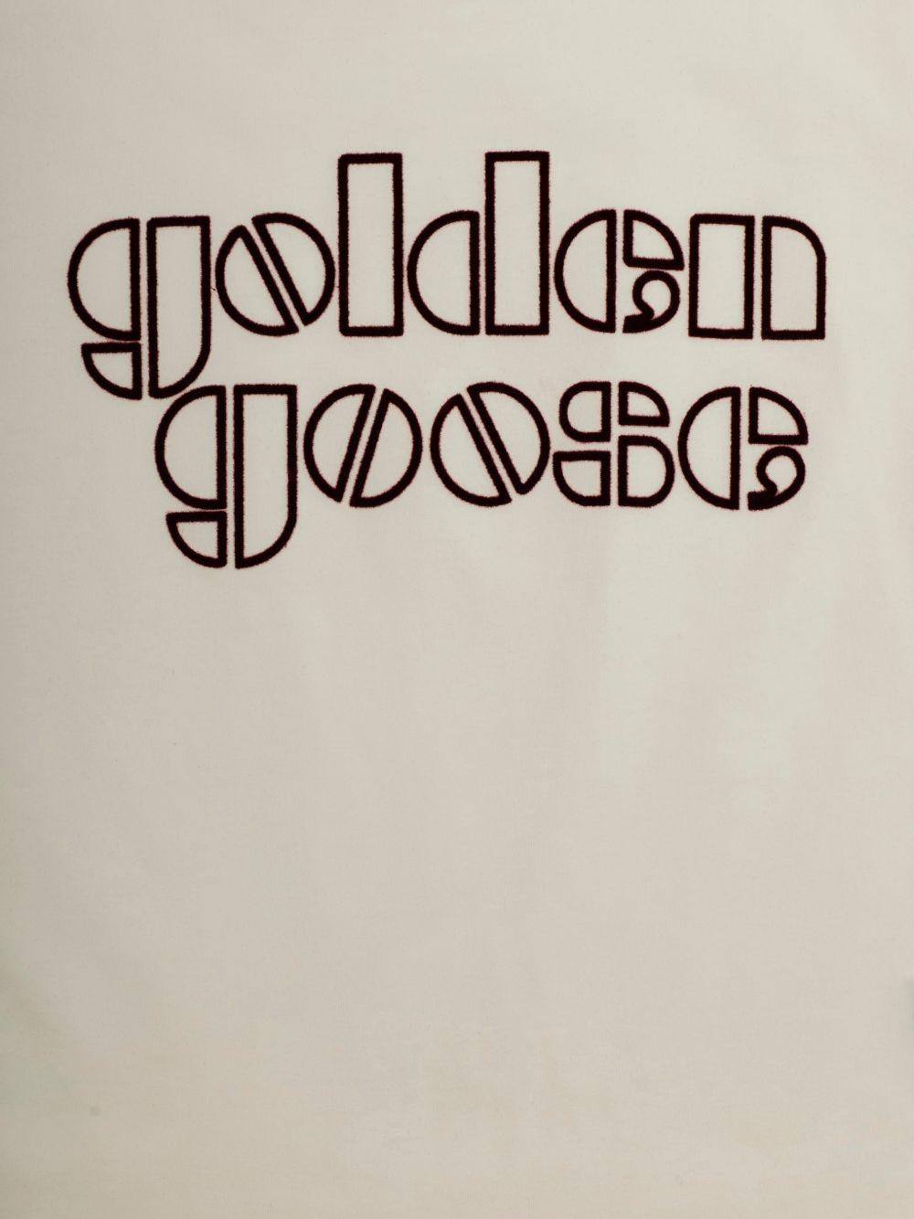 T-shirt per bambino Golden Goose Kids beige con logo GKP01403P002433 11560 GOLDEN GOOSE KIDS