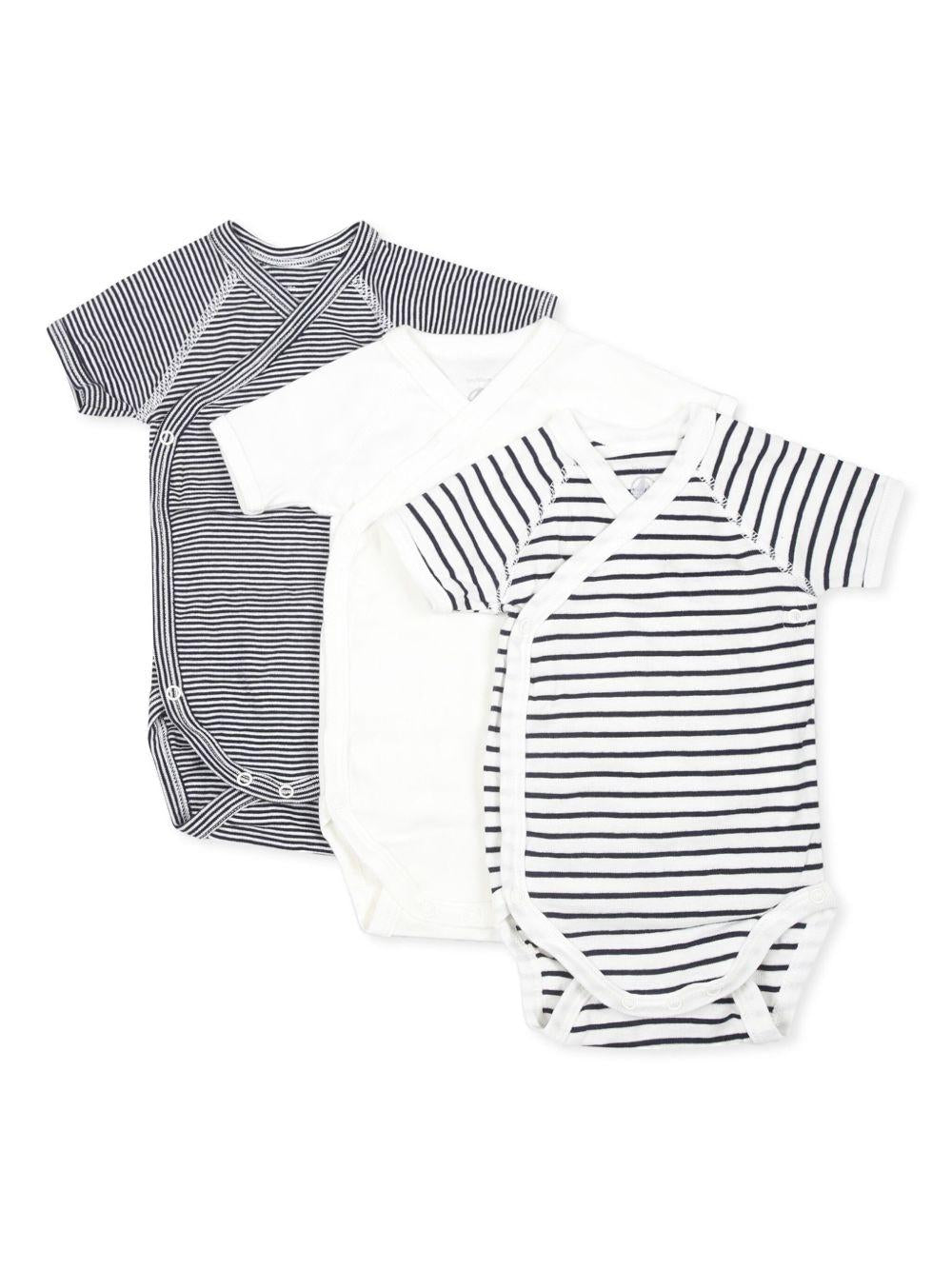 Set di tre tutine per neonati Petit Bateau multicolore con fantasie diverse A097H 00 PETIT BATEAU KIDS