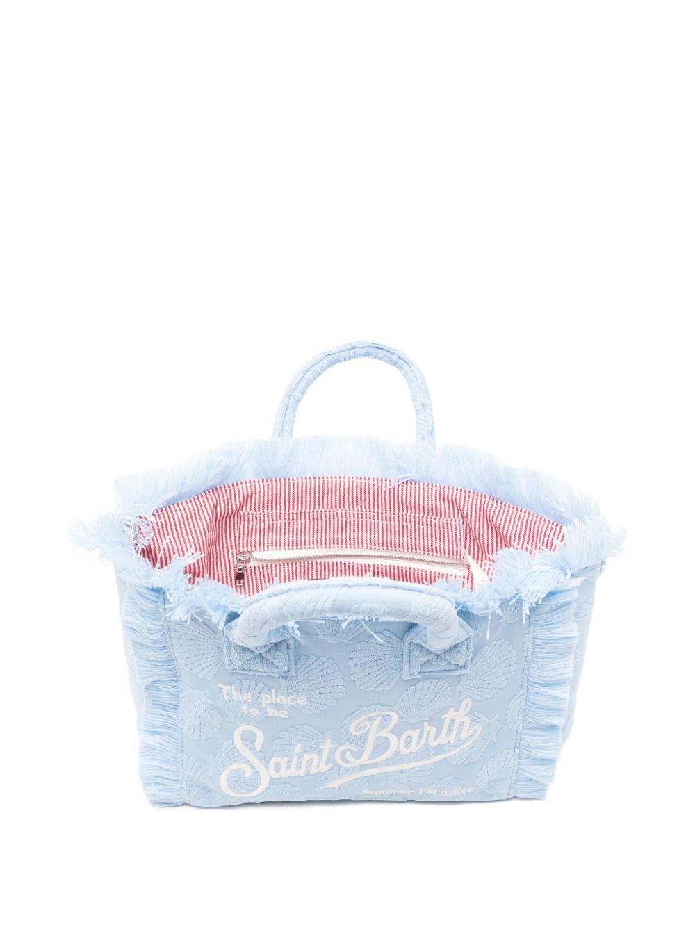 Borsa Colette MC2 Saint Barth azzurra con motivo a conchiglia COL0005 00524L MC2 ST. BARTH KIDS