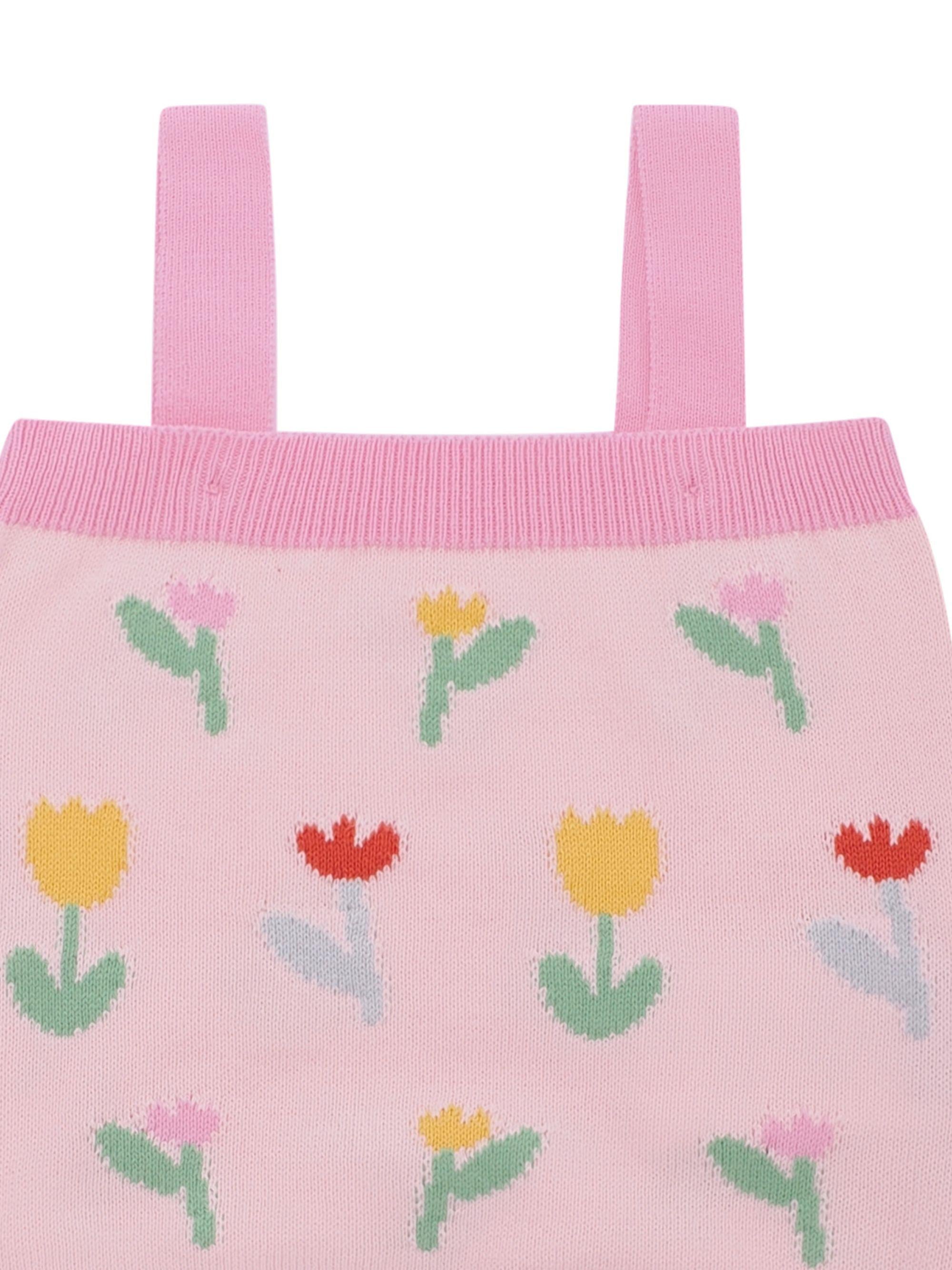 Body per neonata Stella McCartney Kids rosa con ricamo fiori TYA052 Z2423 51Z STELLA McCARTNEY KIDS