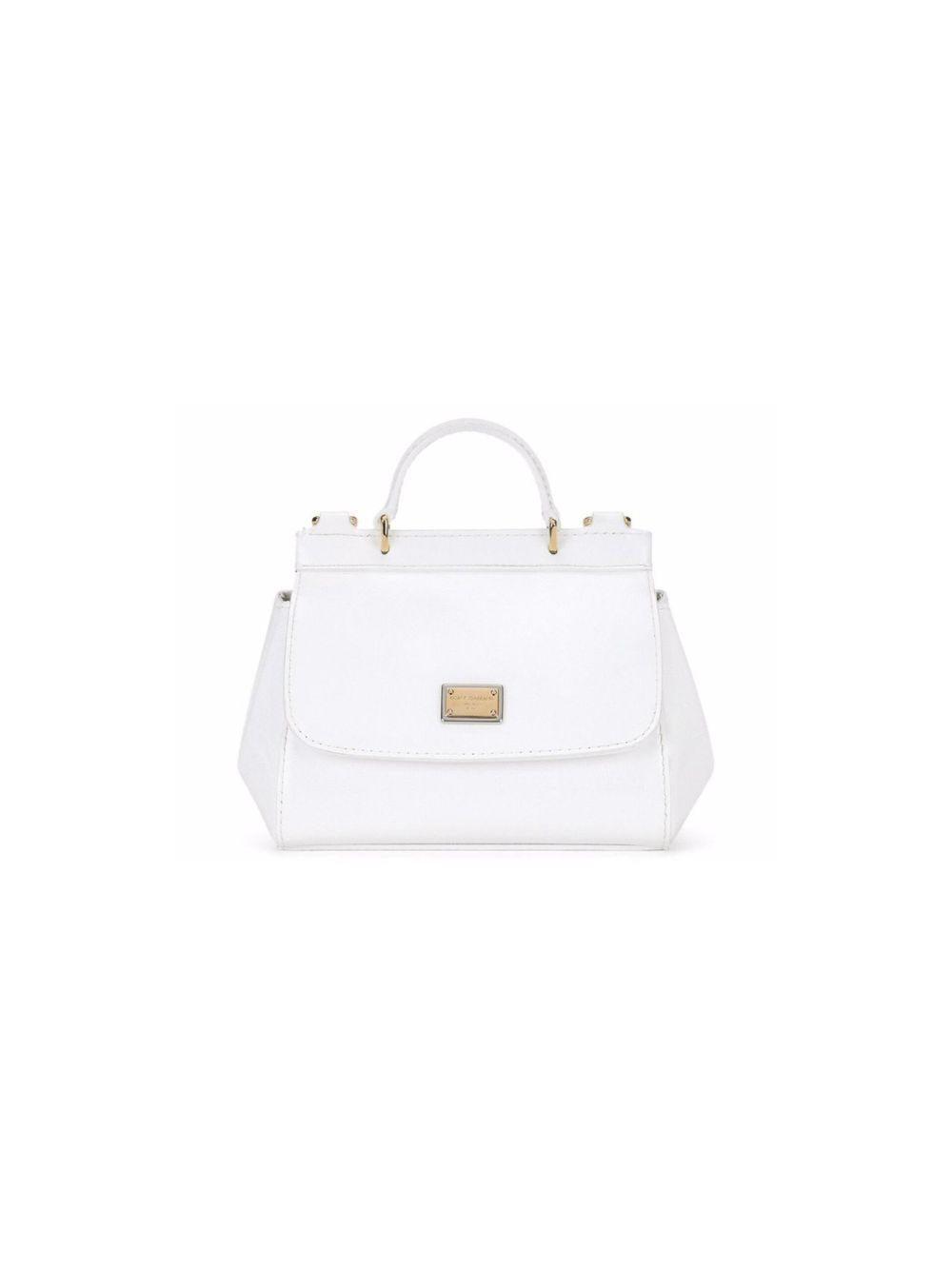 Borsa tote per bambina Dolce & Gabbana Kids Sicily mini bianca EB0003 A1067 87682 DOLCE & GABBANA KIDS