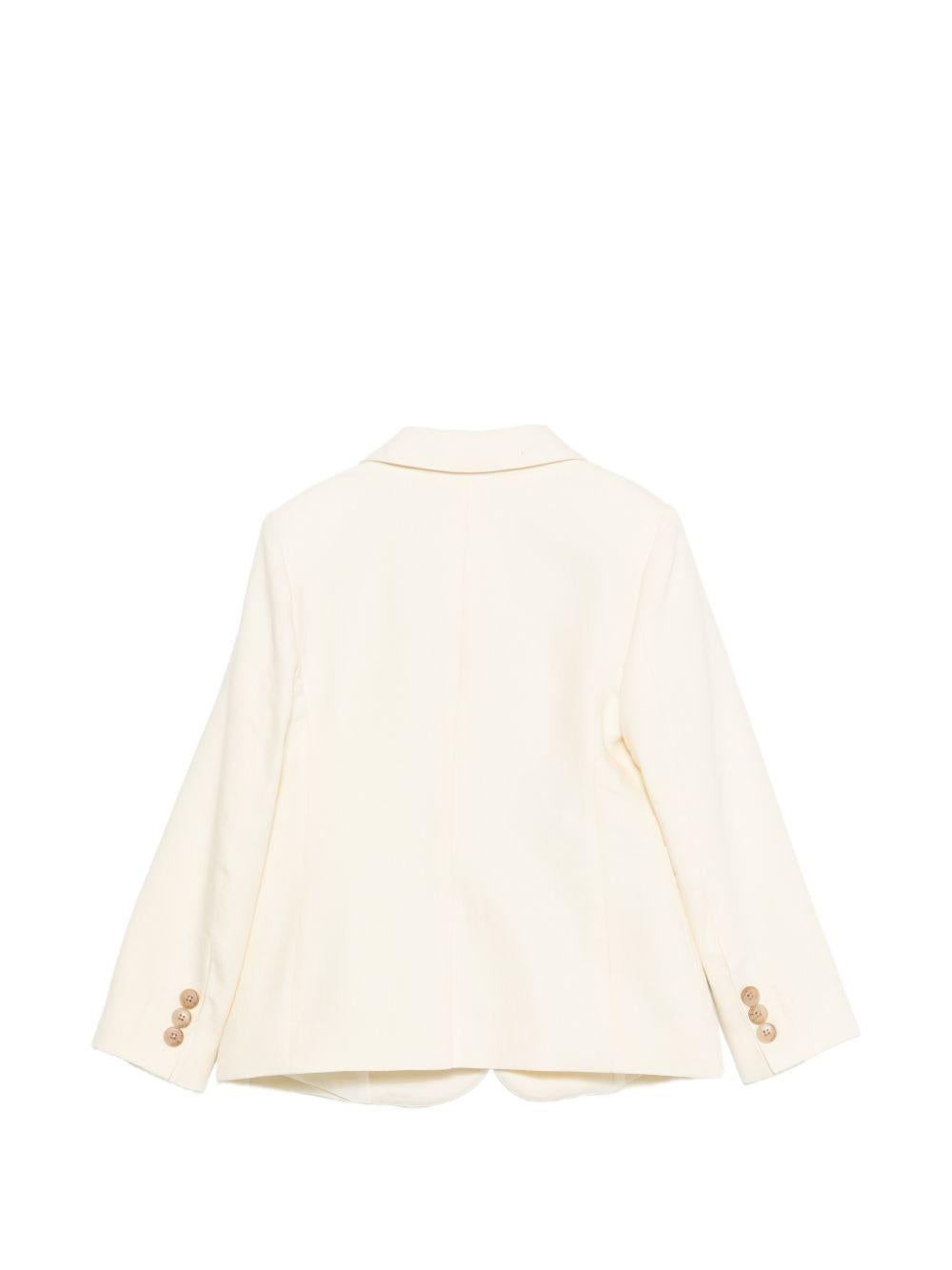 Blazer per bambino Emporio Armani Kids bianco con revers classici EB000906 AF21040 U1079 EMPORIO ARMANI KIDS