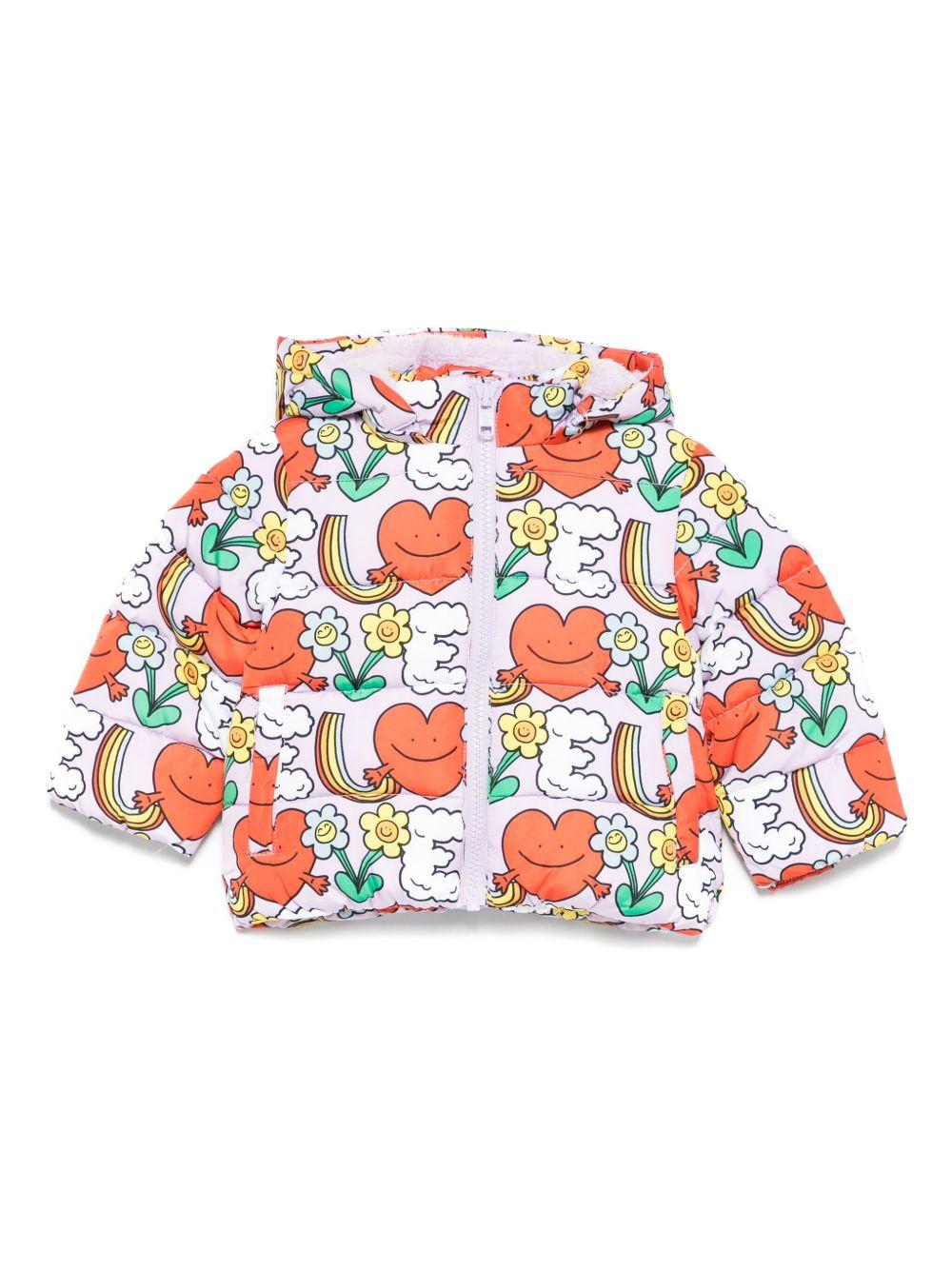 Piumino per neonata Stella McCartney Kids lilla con stampa grafica TX2017 Z3218 522MC STELLA McCARTNEY KIDS