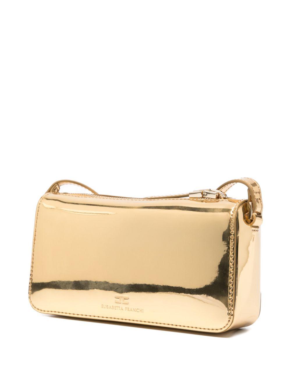 Borsa a tracolla mini per bambina Elisabetta Franchi La Mia Bambina oro con logo EFBO114CTV132 2165 ElISABETTA FRANCHI KIDS