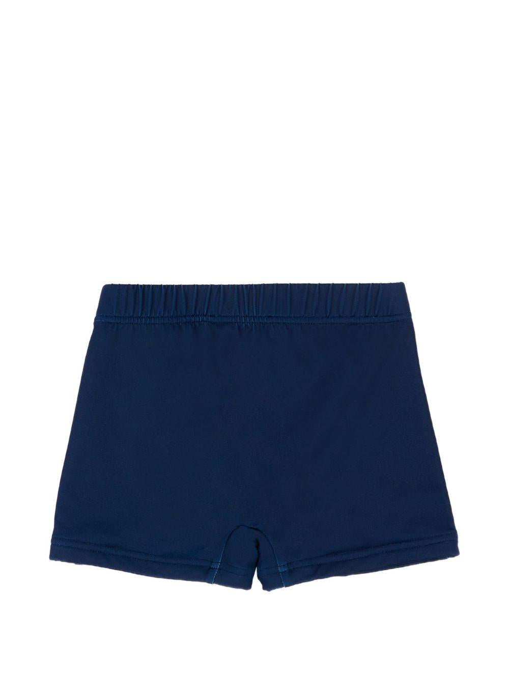Costume per neonato Moschino Kids blu con stampa Teddy MXL006LKA11 40016 MOSCHINO KIDS