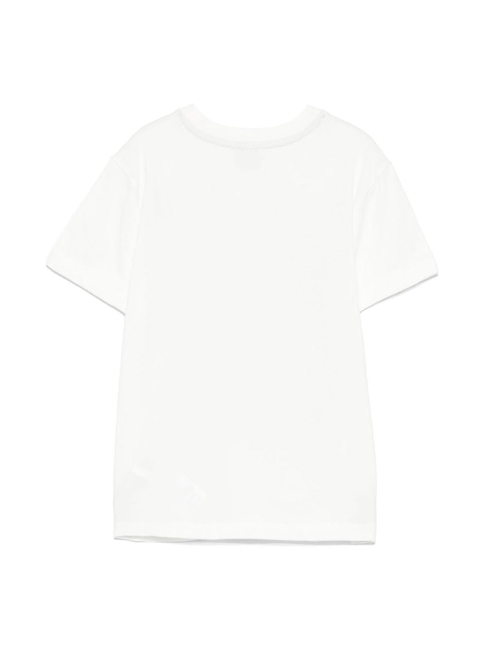 T-shirt con stampa paisley per bambino Eleventy Kids bianc con orlo dritto EW8P11 Z1292 101BD ELEVENTY KIDS