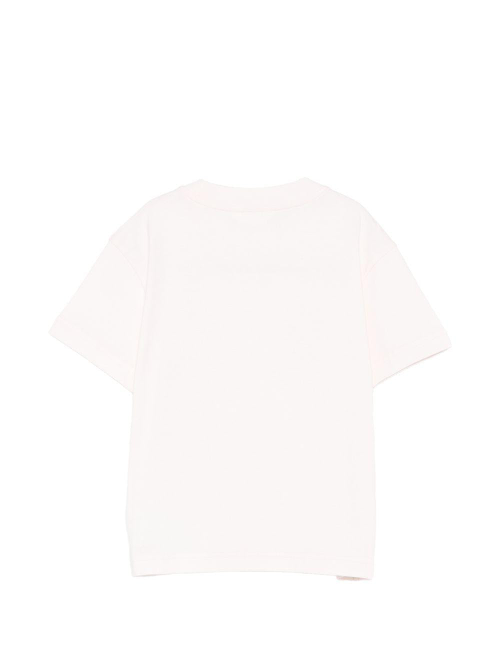T-shirt per bambina Palm Angels Kids rosa con logo sul davanti PGAA002S26JER001 042 PALM ANGELS KIDS