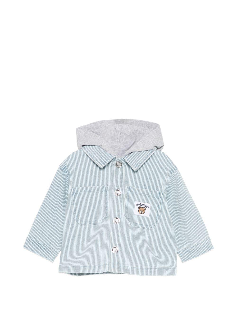 Giacca per neonato Moschino Kids multicolore con stampa orsetto sul davanti MUA00ALXE63 86816 MOSCHINO KIDS