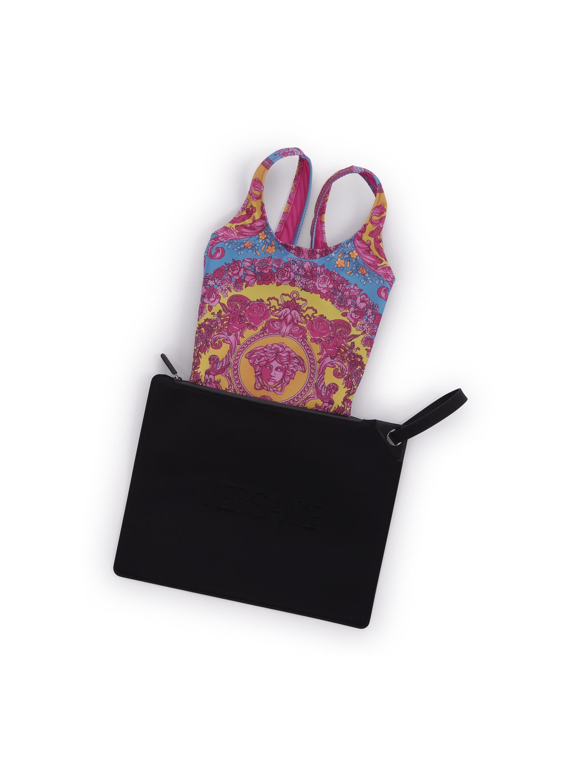 Costume da bagno per neonata Versace Kids multicolor con stampa motivo Medusa 10211231A16912 5PF70 VERSACE KIDS
