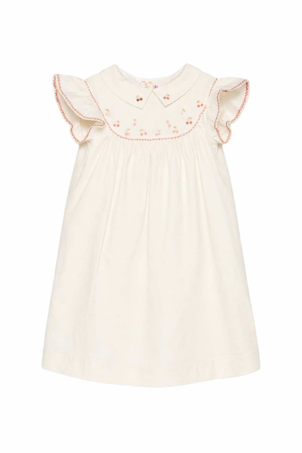 Abito per bambina Bonpoint bianco avorio con colletto a punta S06GDRW00051 103 BONPOINT KIDS