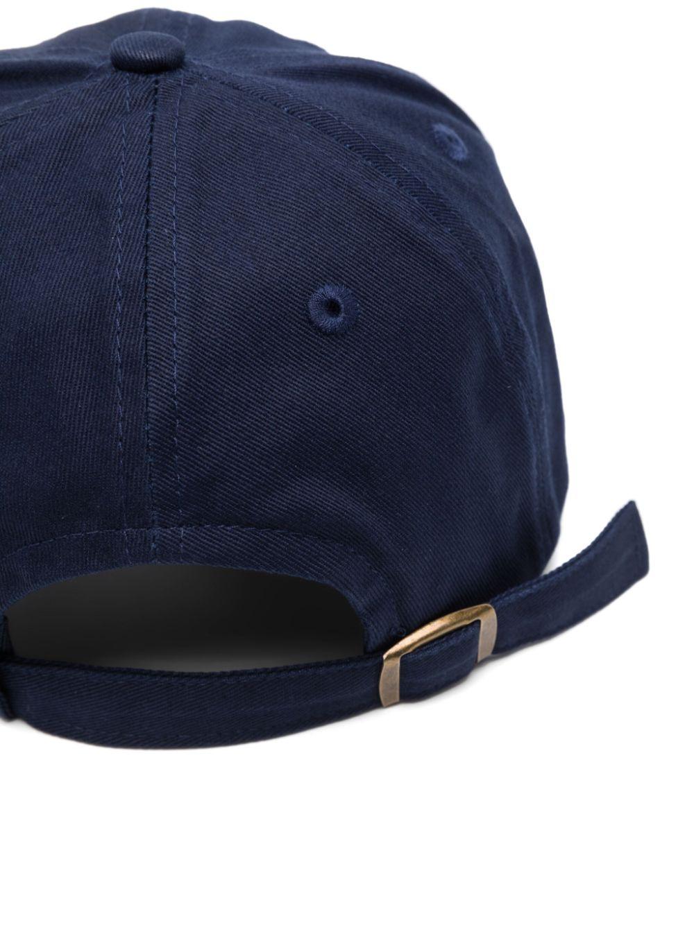 Cappello con logo-patch per neonato Bonpoint blu con visiera curva S05GACW00002 070 BONPOINT KIDS