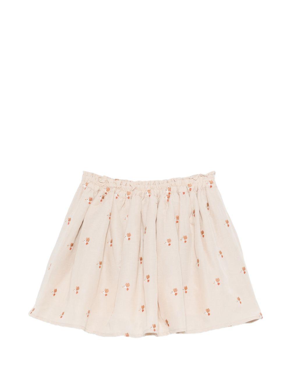 Gonna per bambina Donsje beige con stampa floreale 4118701 00013 DONSJE KIDS