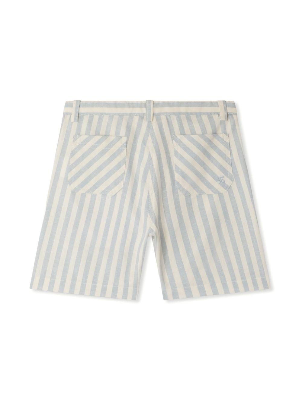 Shorts per bambina Bonpoint azzurro a righe S05GBEW00011 210 BONPOINT