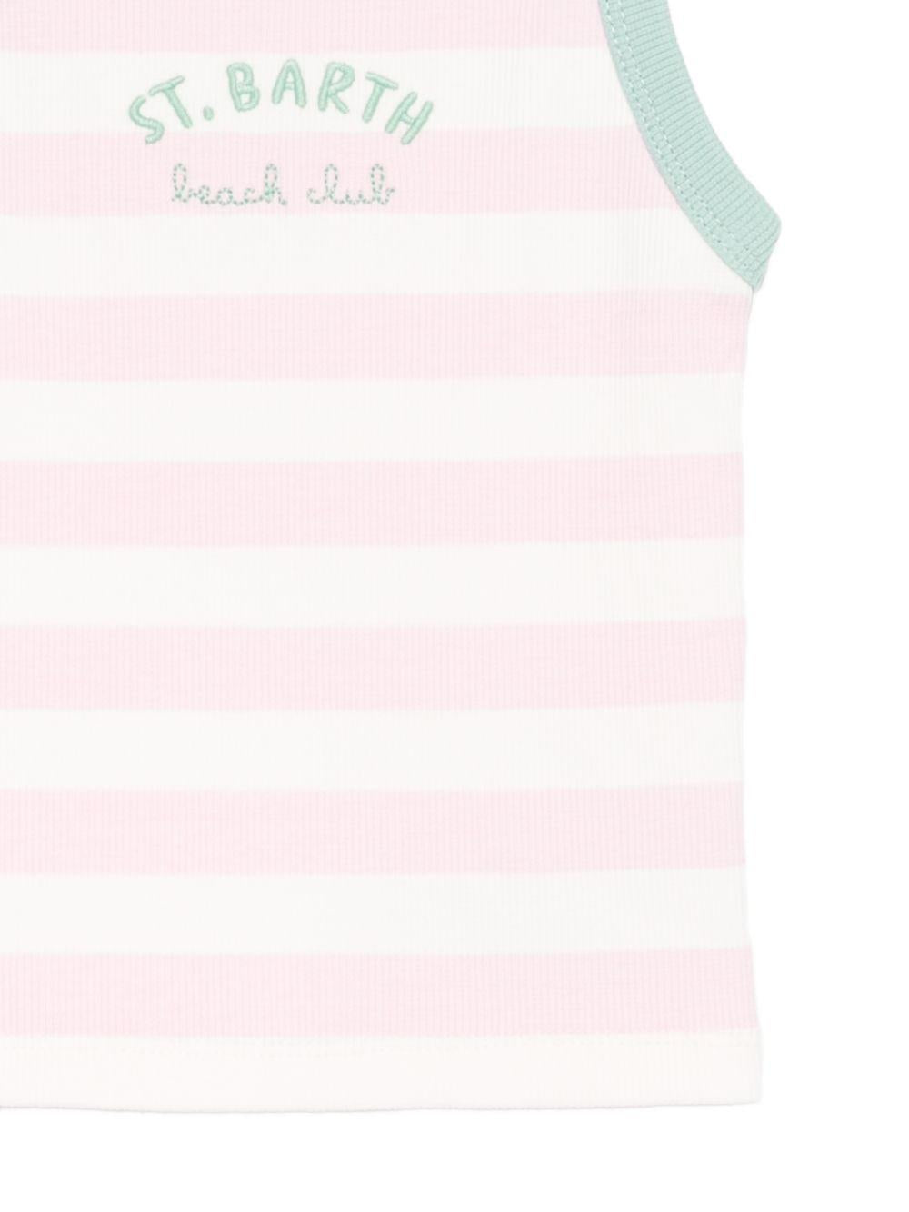 Canotta per bambina MC2 Saint Barth Kids multicolore con design a righe BLUE002 03353L MC2 ST. BARTH KIDS