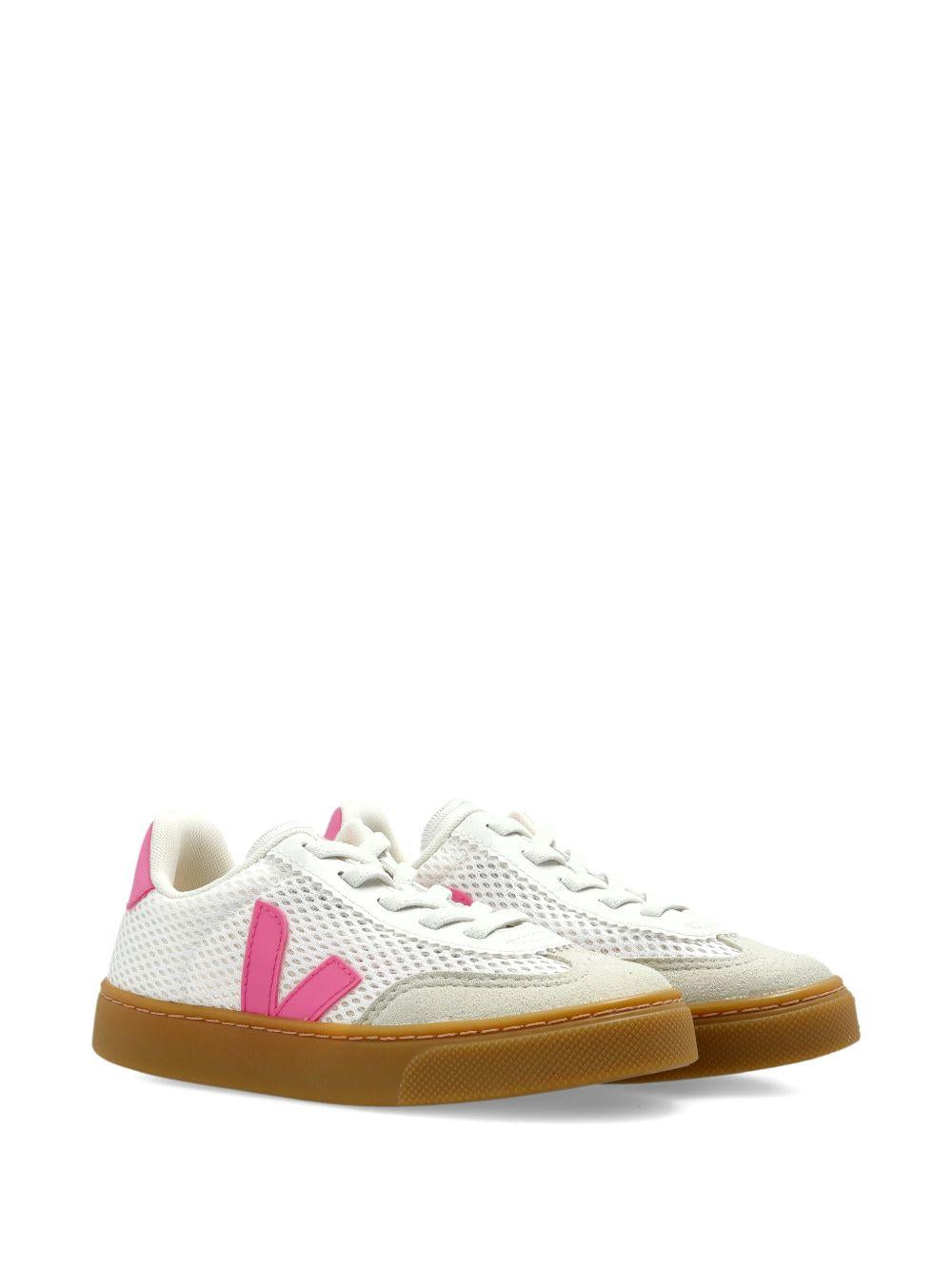 Sneakers per bambina Veja Kids bianche con inserti rosa SY2221523 WHITE MALIBU NATURAL VEJA KIDS