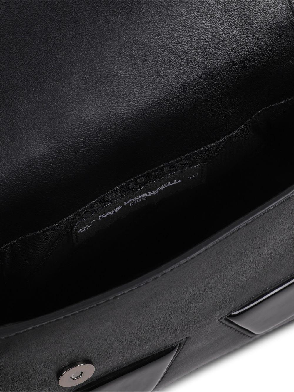Borsa per bambina Karl Lagerfeld Kids nera con dettaglio logo sul davanti Z31214 09B KARL LAGERFELD KIDS