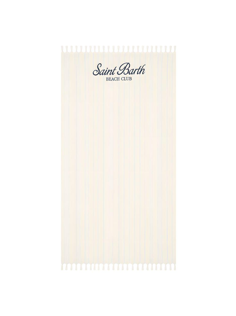 Telo mare MC2 Saint Barth beige e giallo con motivo a righe FOUL002 02600L MC2 ST. BARTH KIDS