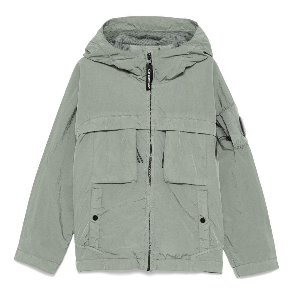 Giacca per bambino C.P. Company Kids grigio con applicazione CUS010L3C00 31870 C.P.COMPANY KIDS