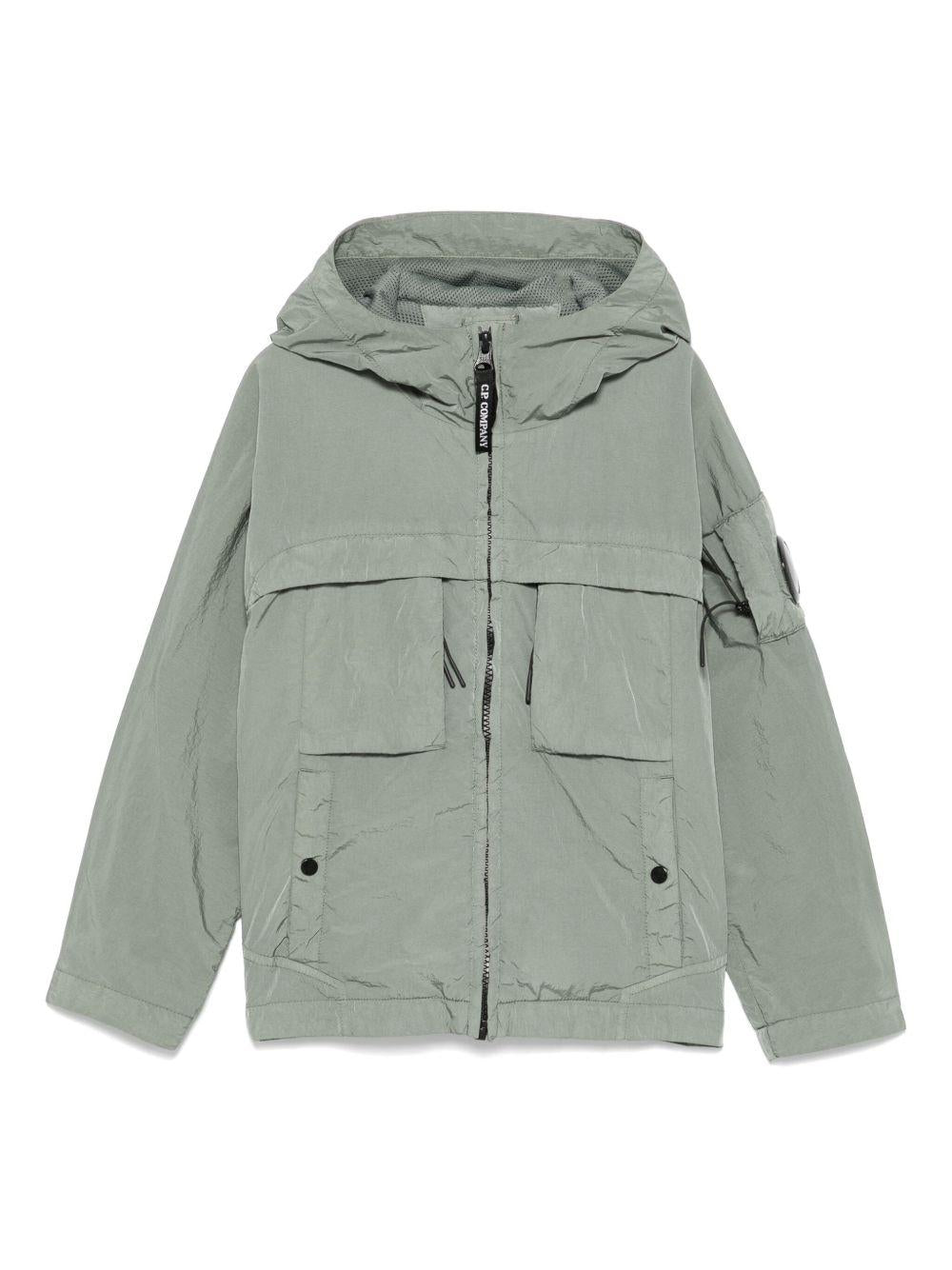 Giacca per bambino C.P. Company Kids grigio con applicazione CUS010L3C00 31870 C.P.COMPANY KIDS